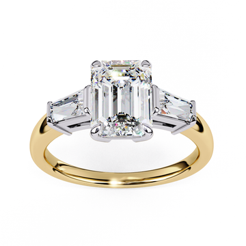 Emerald Elegance Lab-Grown Diamond Ring