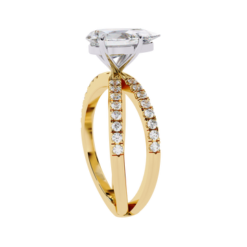 Golden Grace Pear Solitaire Ring