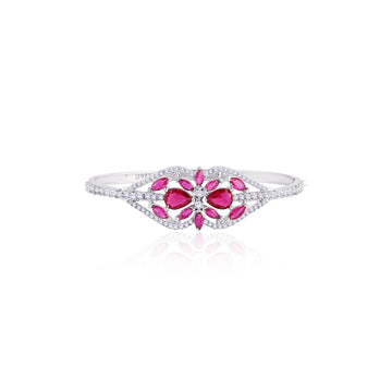 Ruby Bloom Kada Bracelet