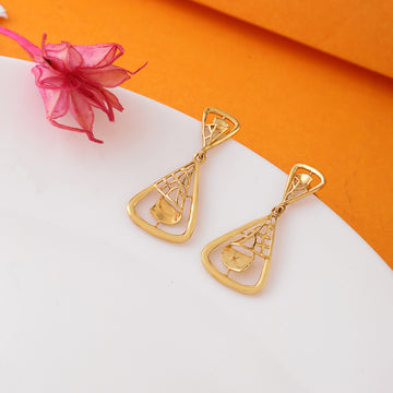 Golden Net Drop Earrings – 92.5 Sterling Silver