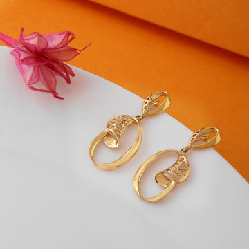 : Golden Coral Sterling Silver Earrings