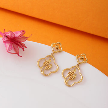 Golden Bloom Petal Earrings – 92.5 Sterling Silver