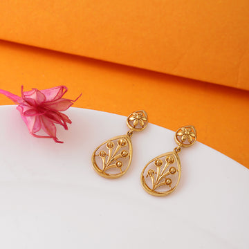 Golden Blossom Sterling Silver Earrings