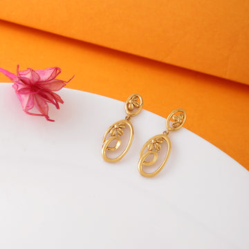 Golden Blossom Drop Earrings – 92.5 Sterling Silver