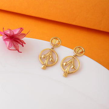 Golden Heart Bloom Earrings – 92.5 Sterling Silver