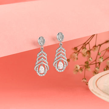 925 Silver Art Deco Crystal Drop Earrings 🌟