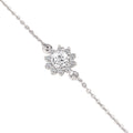Close-up of 925 silver sunflower sparkle bracelet