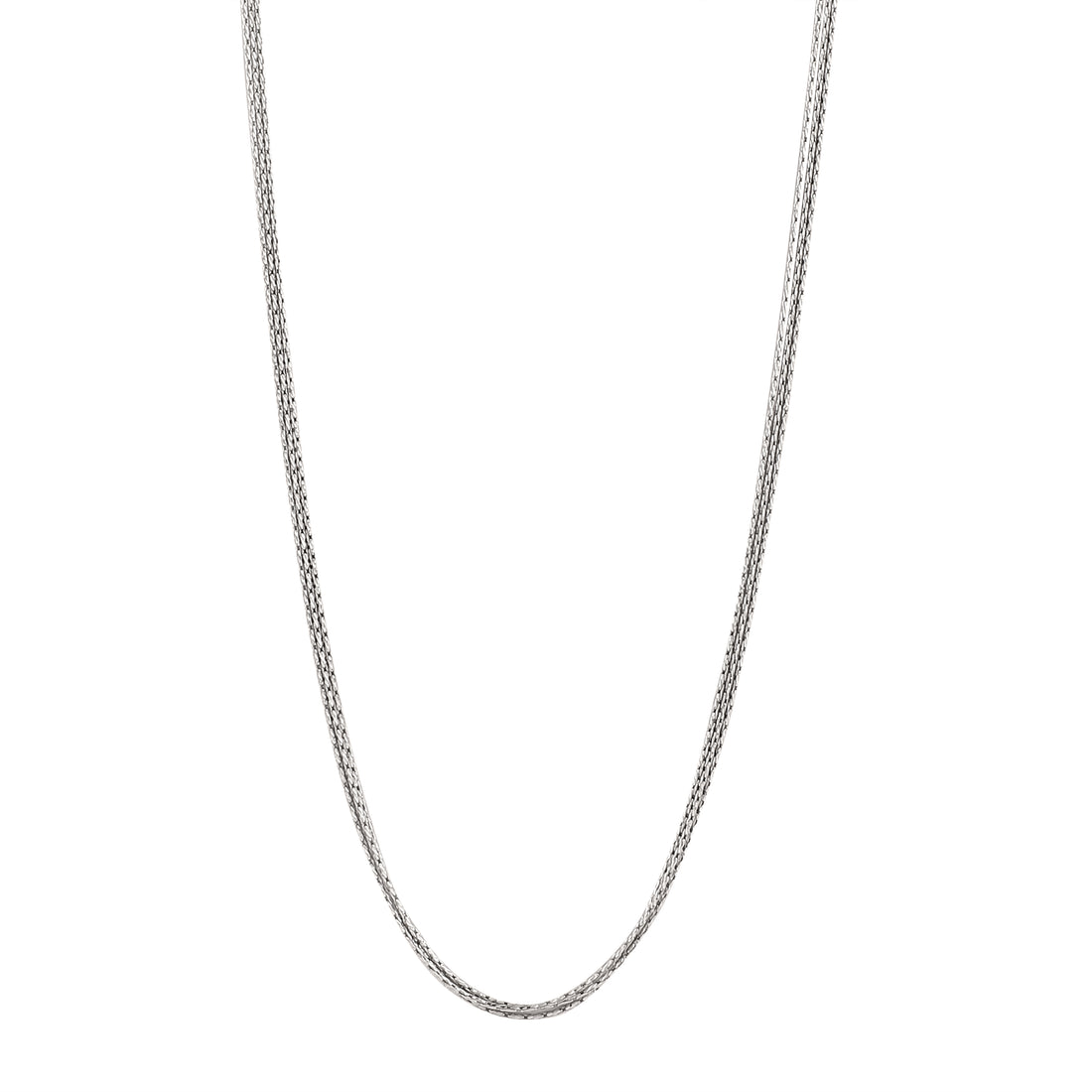 💫 925 Silver Triple-Strand Snake Chain Necklace