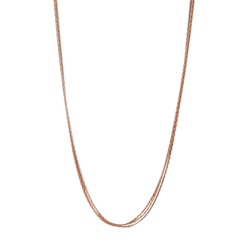 925 silver rose gold plated chain necklace with sleek minimalist design.