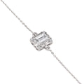 925 silver square emerald-cut bracelet close-up with baguette detailing