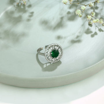 ✨ 925 Silver The Celestial Circular Sunburst Ring Collection