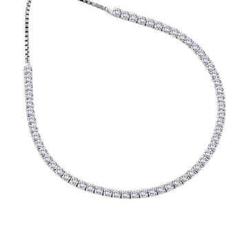 925 silver tennis bolo bracelet full length view