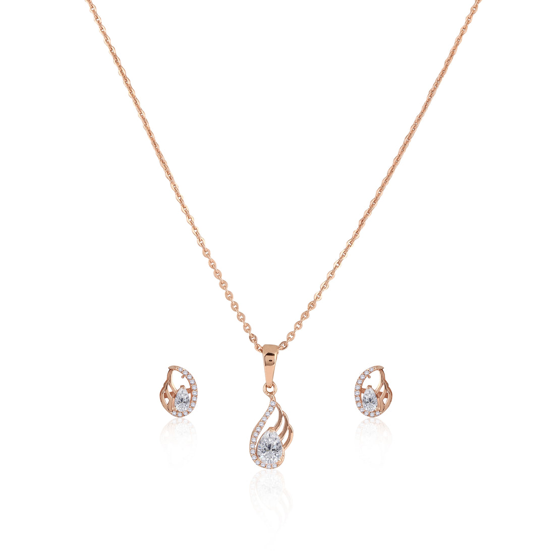 Flame Swirl Teardrop Set 💫 Pure 925 Sterling Silver