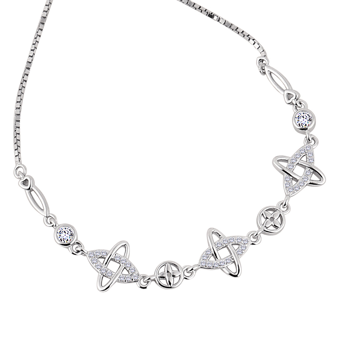 ⛓️ 925 Silver Celestial Bloom Adjustable Bolo Bracelet