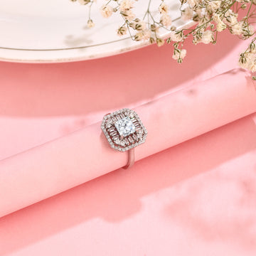 ✨ 925 Silver Signature Glow Halo Ring: Four-Tone Collection