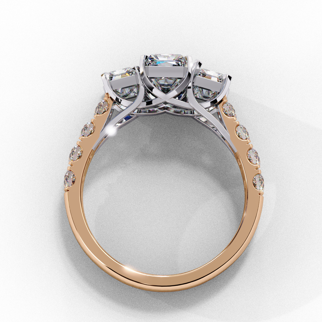 ✨ Radiant Trilogy Lab-Grown Diamond Ring