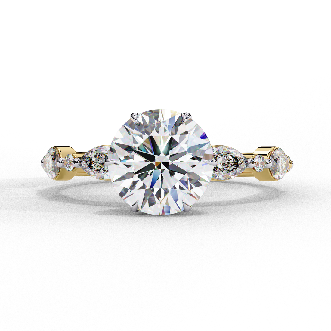 Emerald Elegance Lab-Grown Diamond Ring