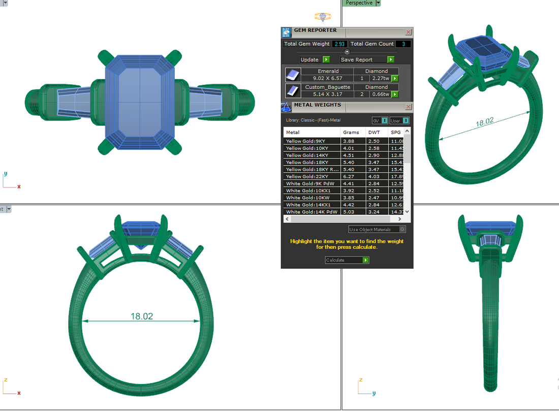 Emerald Elegance Lab-Grown Diamond Ring
