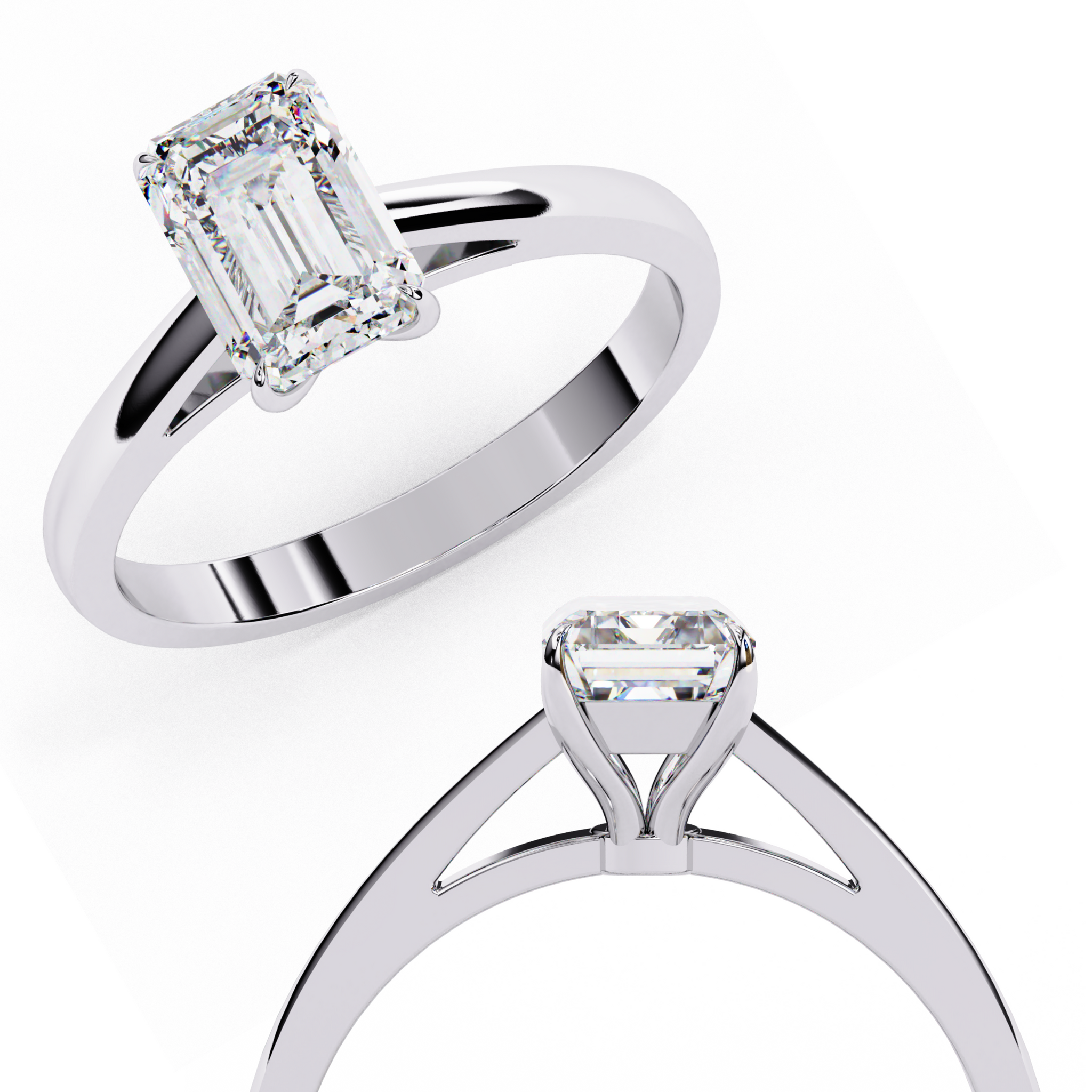 ✨ Emerald Classic Lab-Grown Diamond Ring