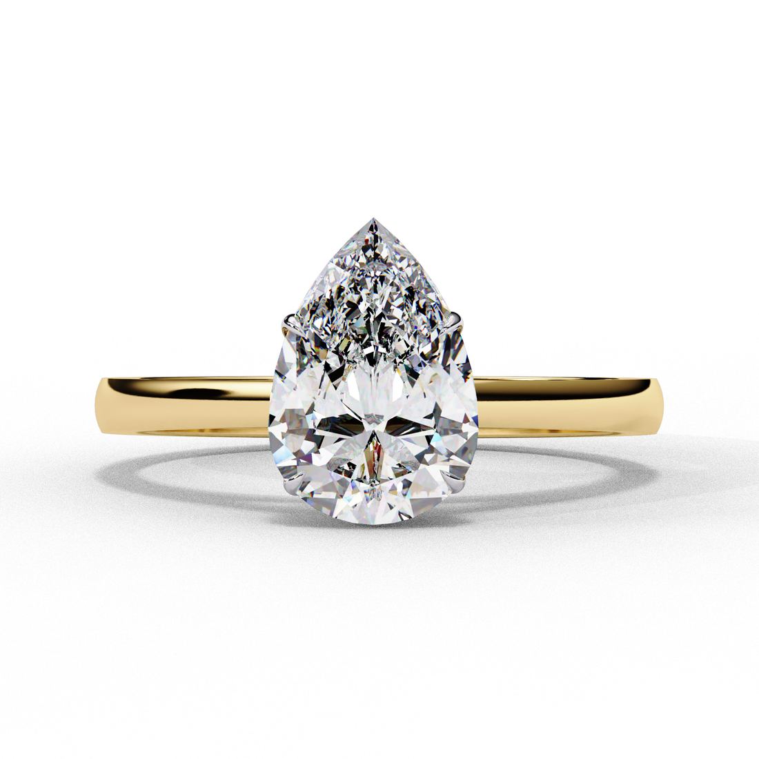 Teardrop Elegance Solitaire Ring