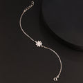 Floral 925 silver bracelet displayed on dark background