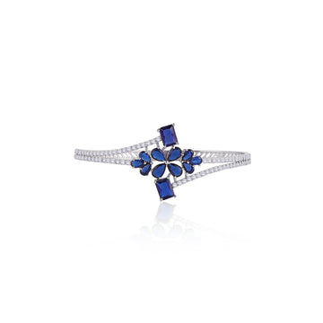 Sapphire Blossom Kada Bracelet