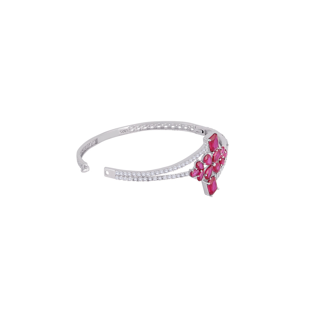 Ruby Radiance Kada Bracelet
