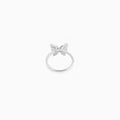 925 silver butterfly ring with enamel wings and cubic zirconia accents
