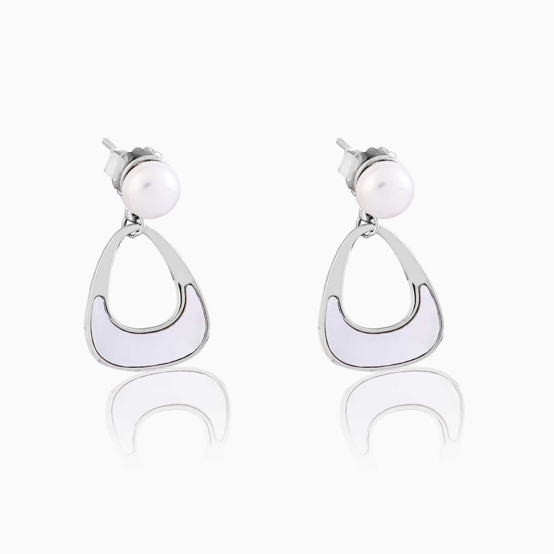925 silver mother of pearl dangle earrings