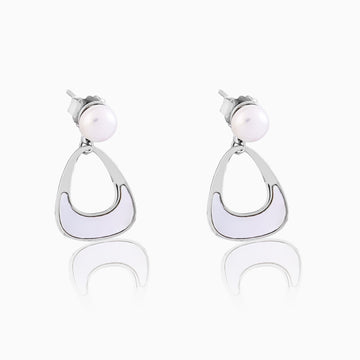 925 silver mother of pearl dangle earrings