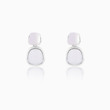 925 silver statement drop earrings with mother of pearl