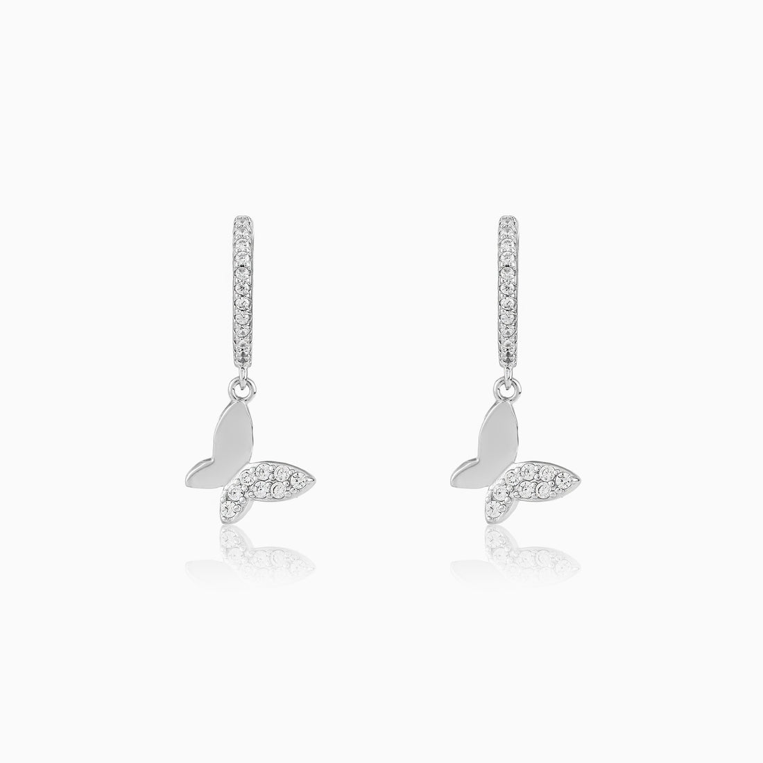 Crystal Wing Drop Earrings