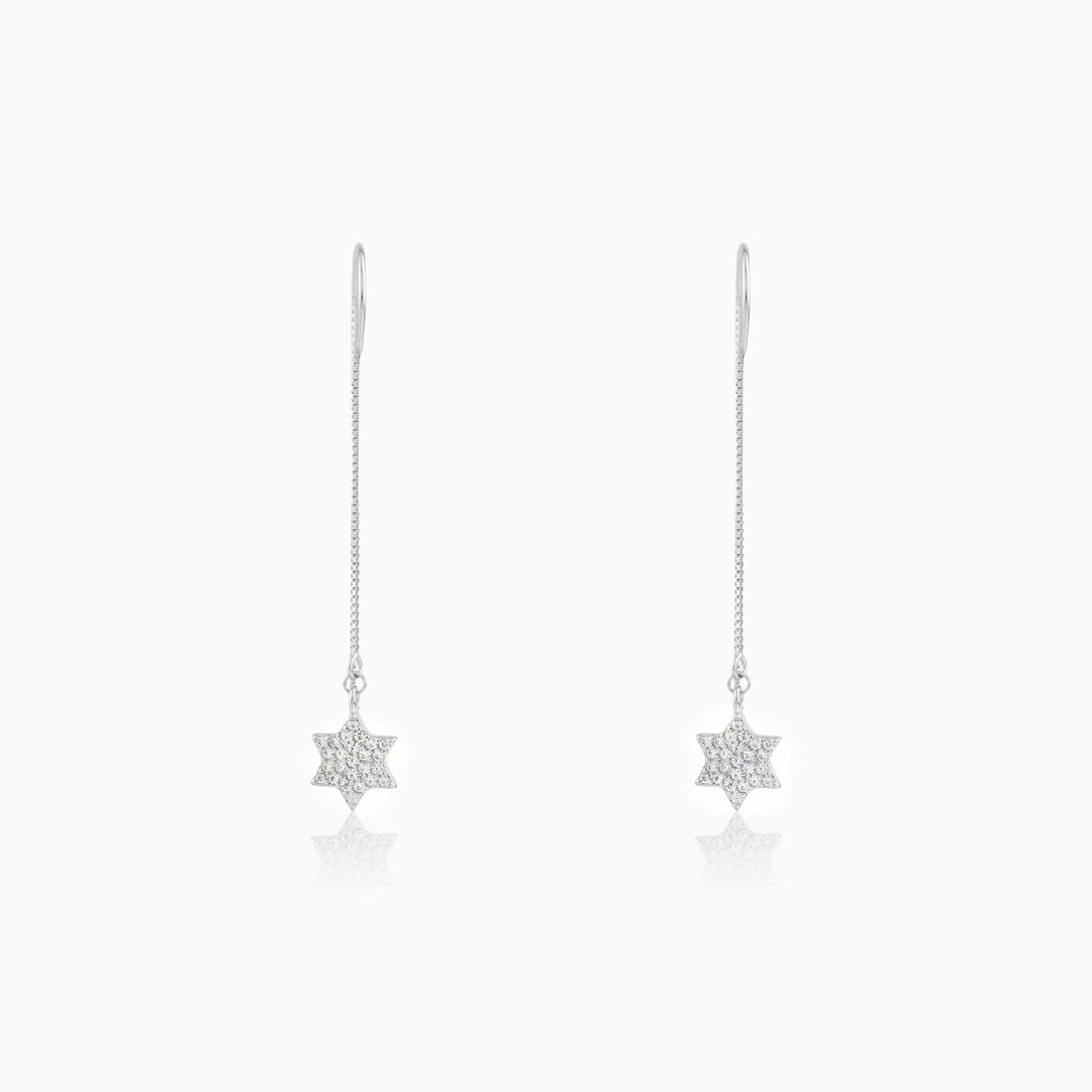 ✨ 925 Silver Celestial Star Threader Drop Earrings