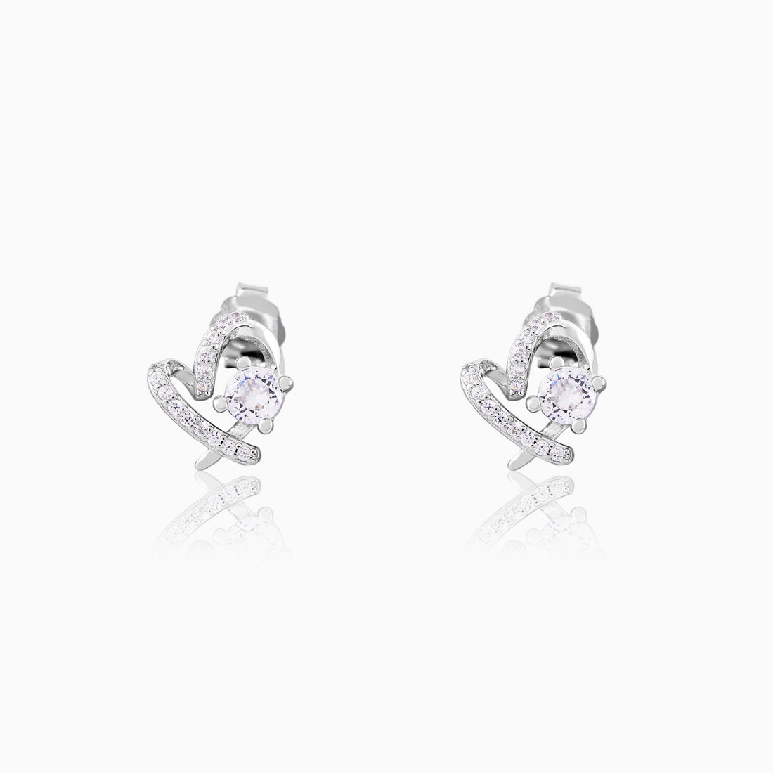 Enchanted Embrace Heart Studs