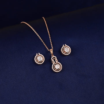 ✨ Elegant 925 Silver Rose Gold Plated Jewelry Set