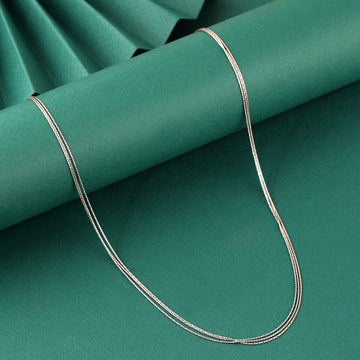 💫 925 Silver Triple-Strand Snake Chain Necklace