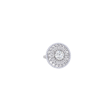 925 Silver Radiance in Every Hue: The Circular Sunburst Ring