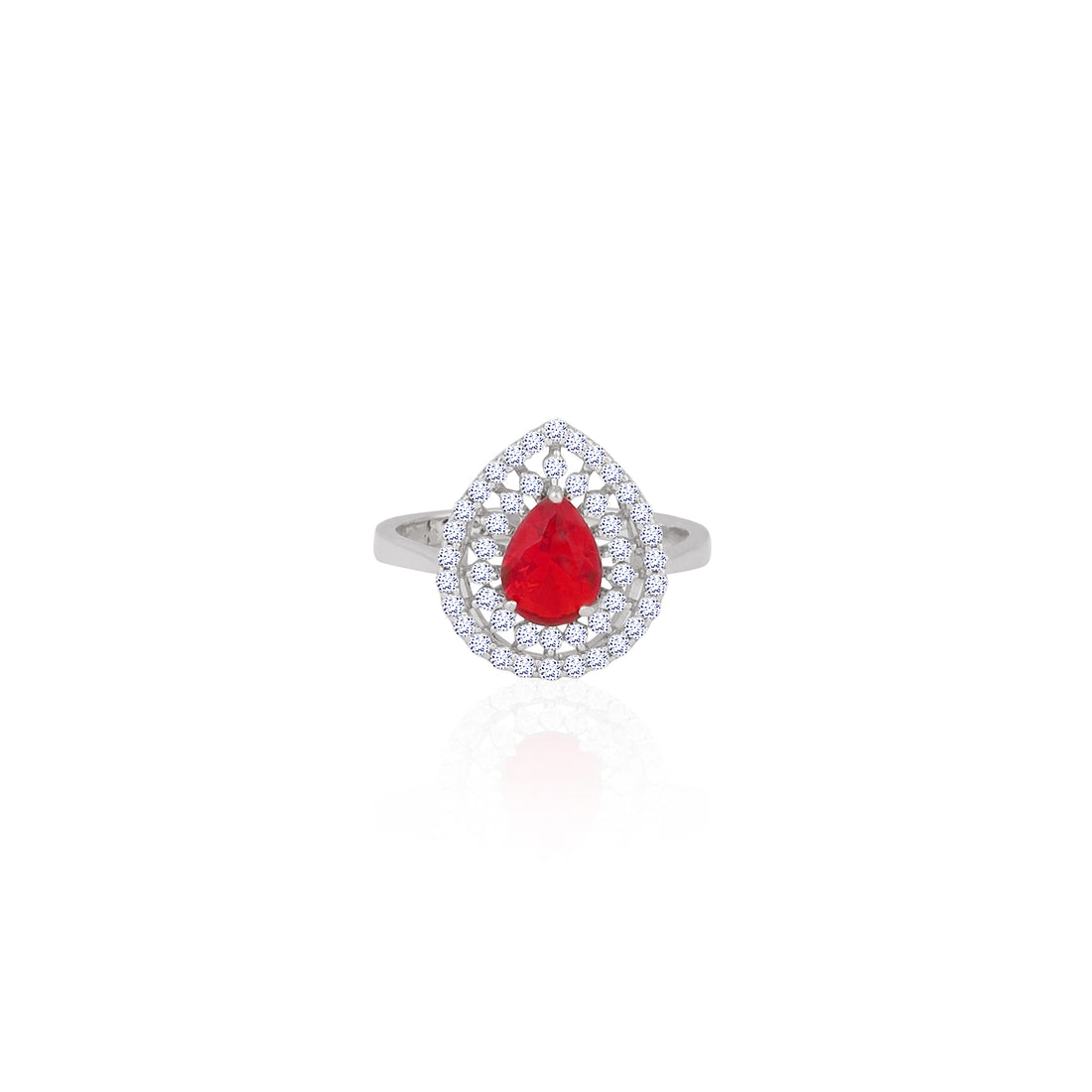 925 Silver The Divine Pear-Cut Halo Collection