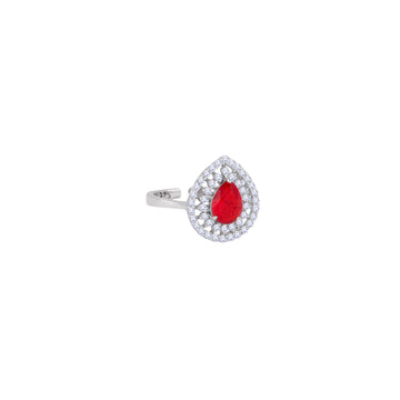 925 Silver The Divine Pear-Cut Halo Collection