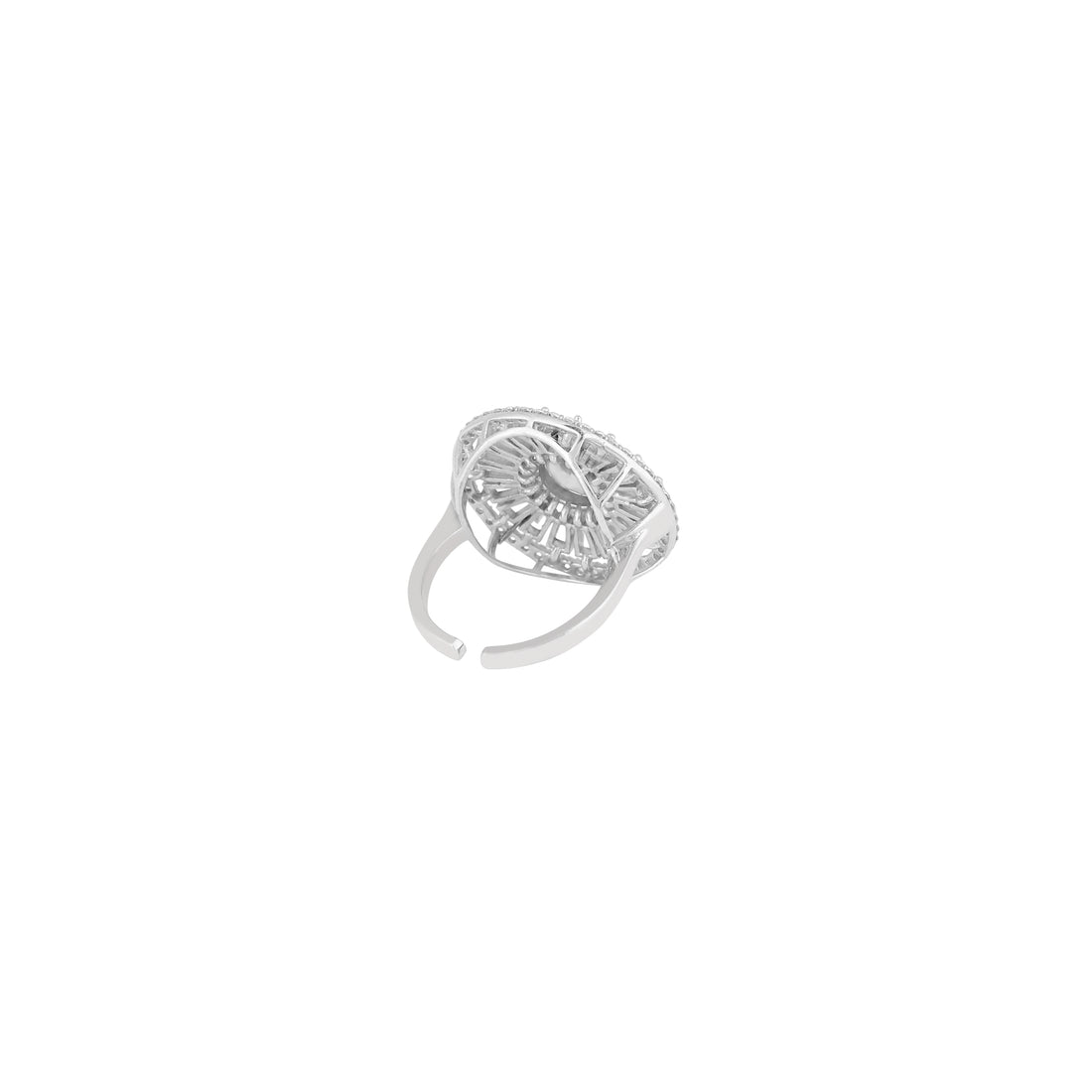 925 Silver Radiance in Every Hue: The Circular Sunburst Ring