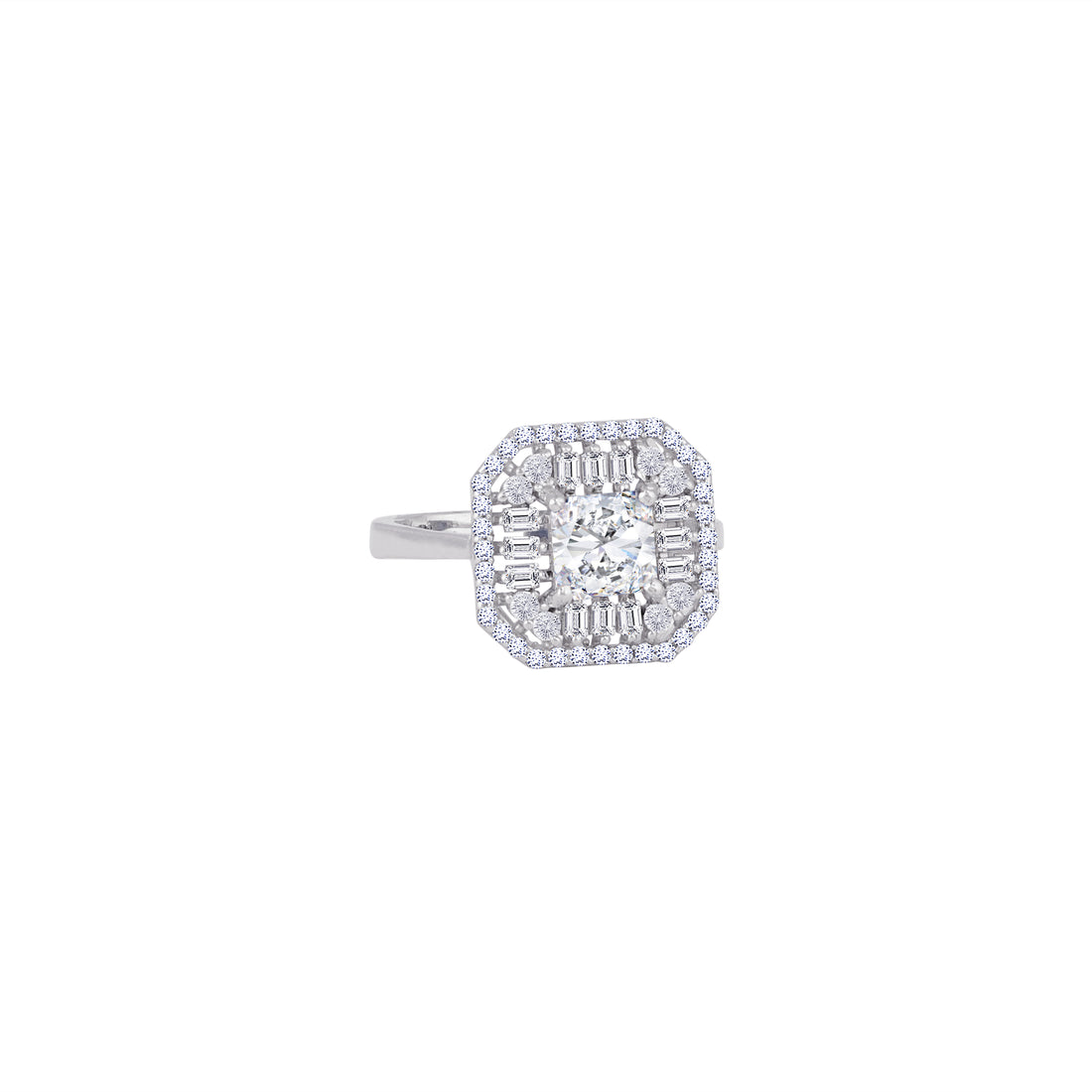 925 Silver Signature Glow Halo Ring: Four-Tone Collection