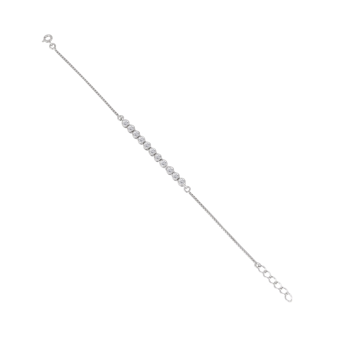 ✨ 925 Silver Classic Round-Cut Brilliance Bracelet