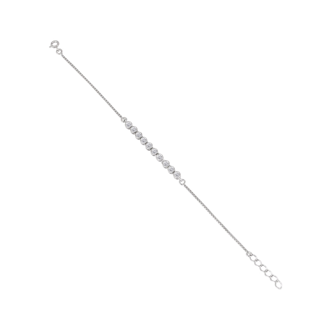 ✨ 925 Silver Minimalist Round-Cut Elegance Bracelet