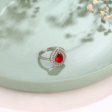 ✨ 925 Silver The Divine Pear-Cut Halo Collection