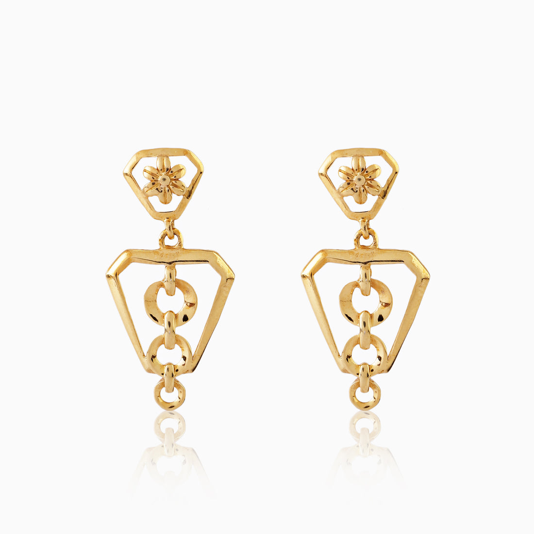 Golden Prism Sterling Silver Earrings