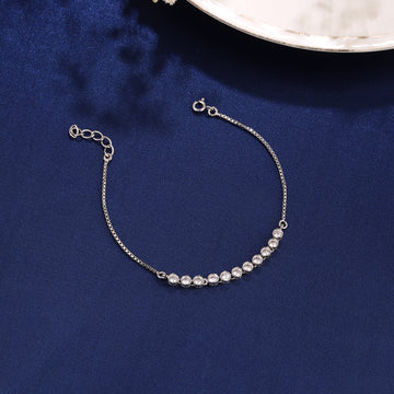 ✨ 925 Silver Classic Round-Cut Brilliance Bracelet
