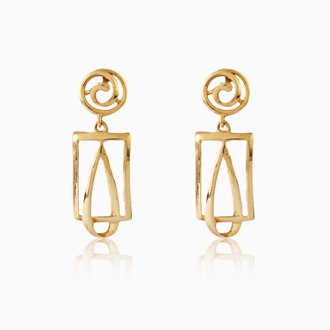 Golden Harmony Sterling Silver Earrings