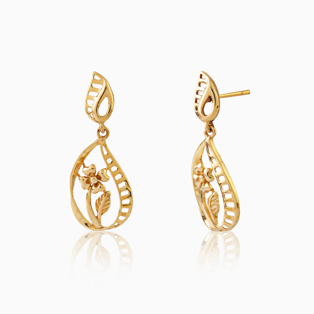Golden Blossom Sterling Silver Earrings