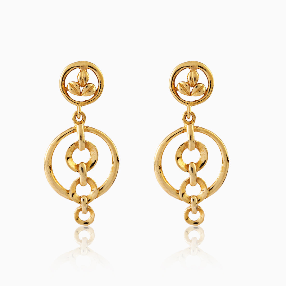 Golden Harmony Sterling Silver Earrings