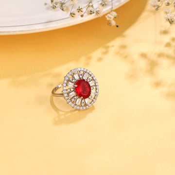 ✨ 925 Silver The Majestic Oval Sunburst Ring Collection